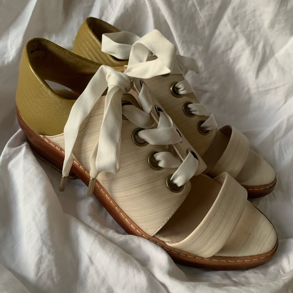 Philip Lim lace up sandal.